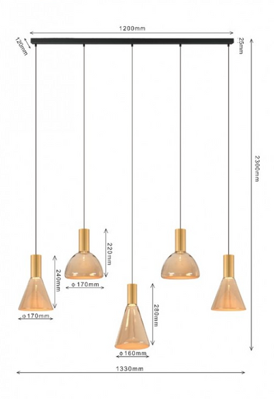 Hanglamp Lisa 5TL by ETH