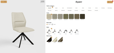 Eetkamerstoel London Zonder Armleuning | op maat vanaf €209 by Moods Collection