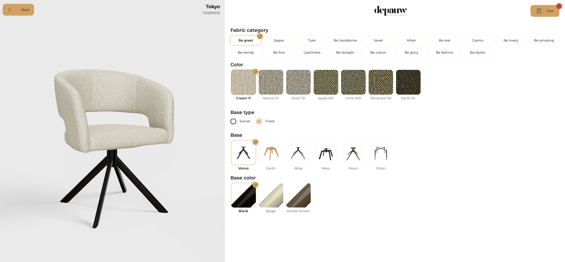 Eetkamerstoel Tokyo op maat vanaf €239