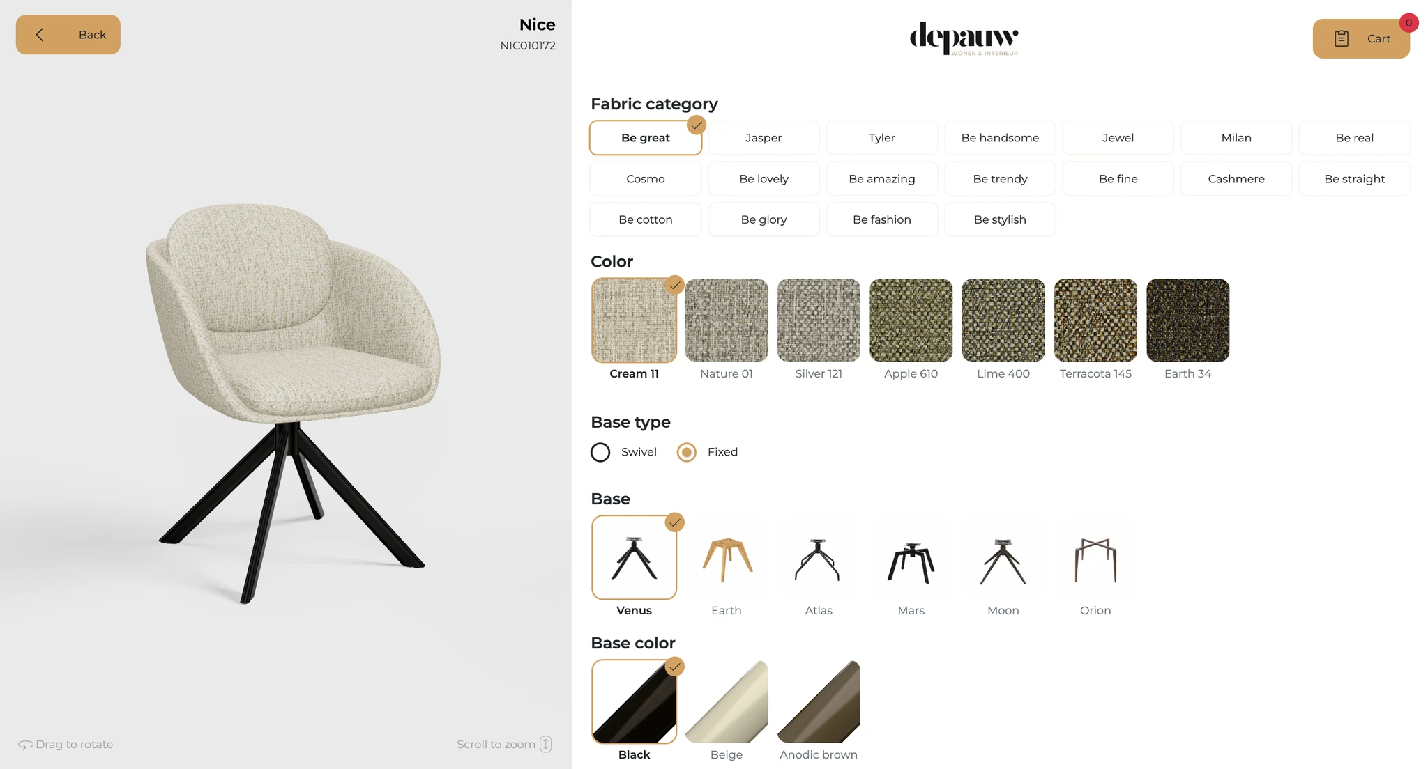 Eetkamerstoel Nice | op maat vanaf €269 by Moods Collection