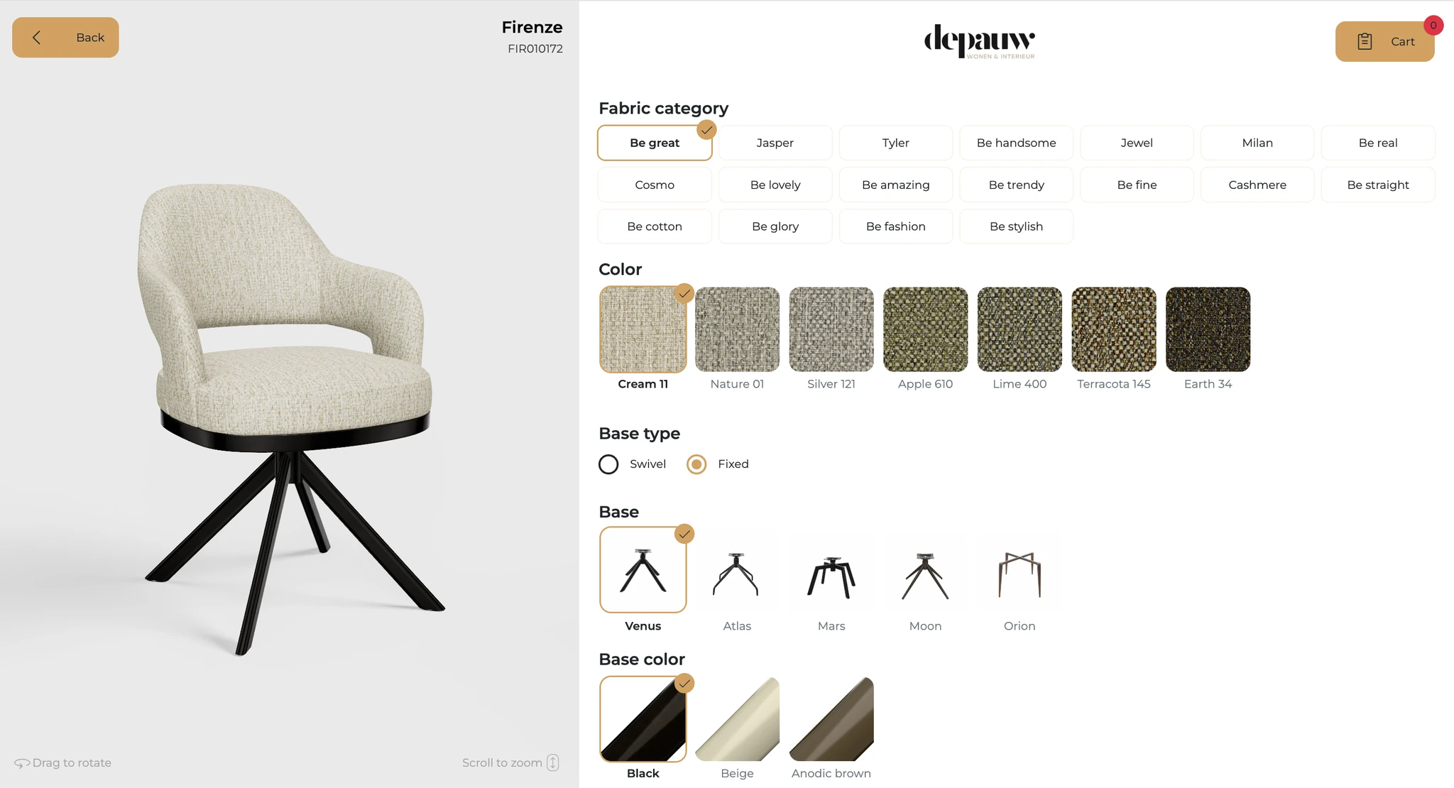 Eetkamerstoel Firenze | op maat vanaf €289 by Moods Collection