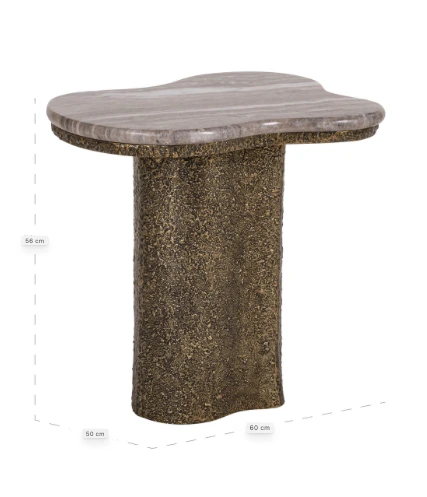 Bijzettafel Abandos antiek messing by Richmond Interiors