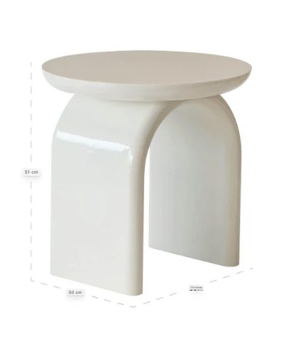 Bijzettafel/Nachtkastje Merrick kokosmelk by Richmond Interiors