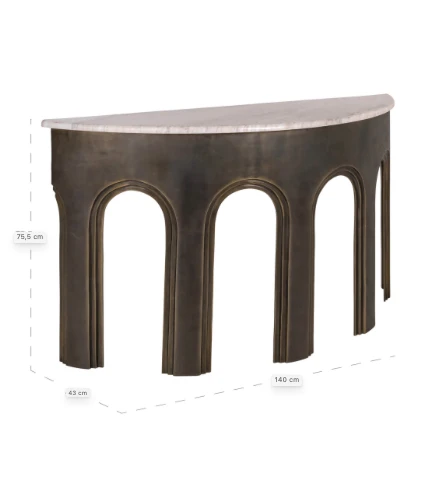 Console Sanchis antiek messing by Richmond Interiors