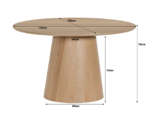 Eettafel Novero 130 cm by Livingfurn