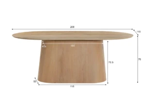 Eettafel Novero 200 cm by Livingfurn