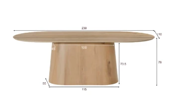 Eettafel Novero 230 cm by Livingfurn