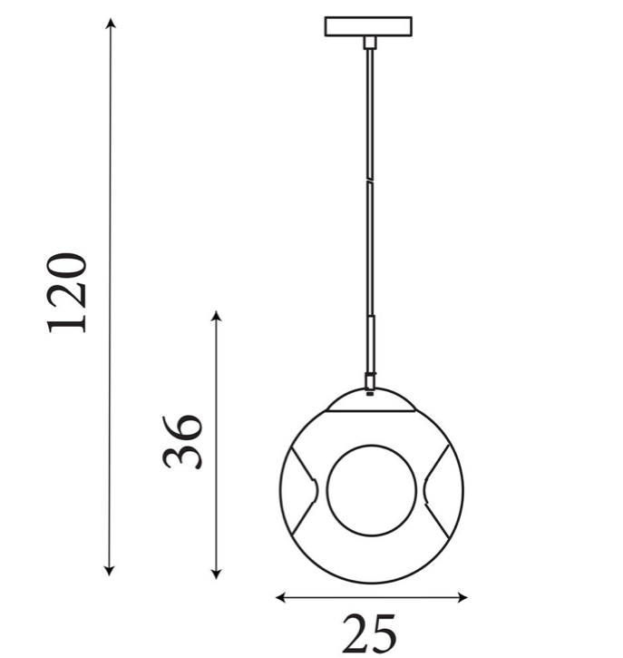 Hanglamp Punch - Black Metal & Champagne Punched Glass