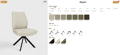 Eetkamerstoel Lisboa Zonder Armleuning | op maat vanaf €219 by Moods Collection