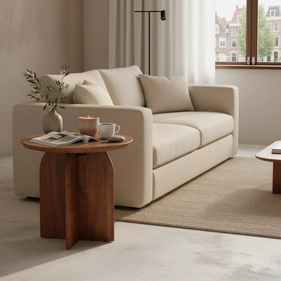 bijzettafel Bullnose mangohouten by Raw Materials Amsterdam