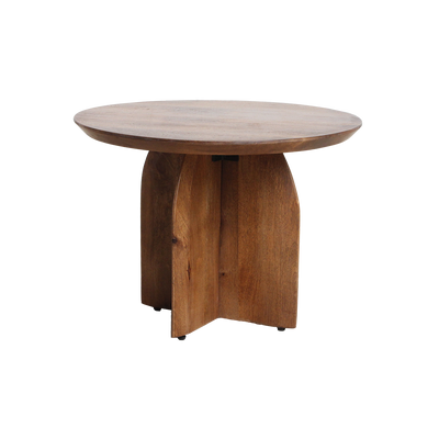 bijzettafel Bullnose mangohouten cross Ø 55 cm by Raw Materials Amsterdam