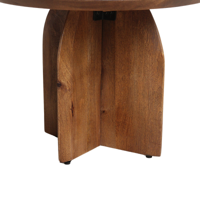 bijzettafel Bullnose mangohouten cross Ø 55 cm by Raw Materials Amsterdam