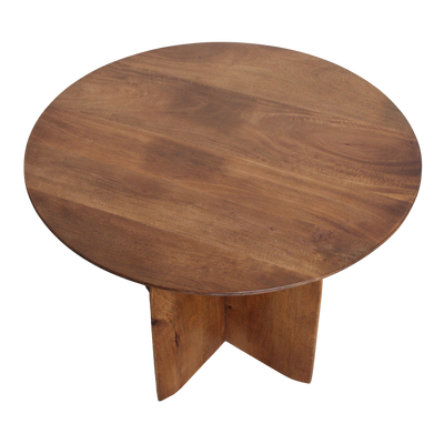 bijzettafel Bullnose mangohouten cross Ø 55 cm by Raw Materials Amsterdam