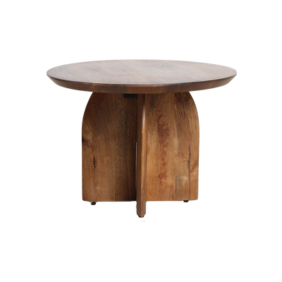 bijzettafel Bullnose mangohouten cross Ø 55 cm by Raw Materials Amsterdam
