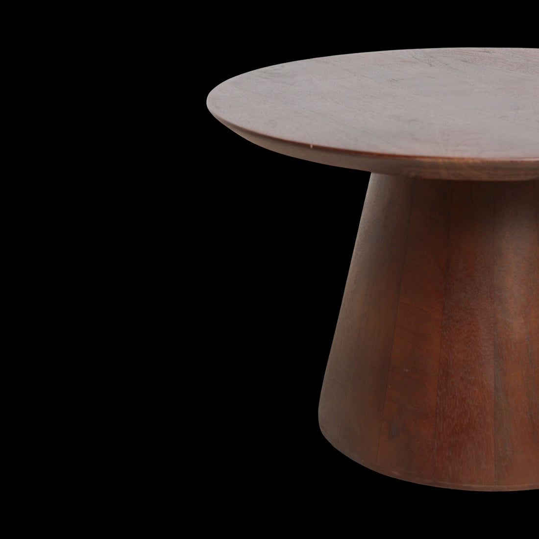 bijzettafel Bullnose mangohouten cone