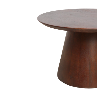 bijzettafel Bullnose mangohouten cone by Raw Materials Amsterdam