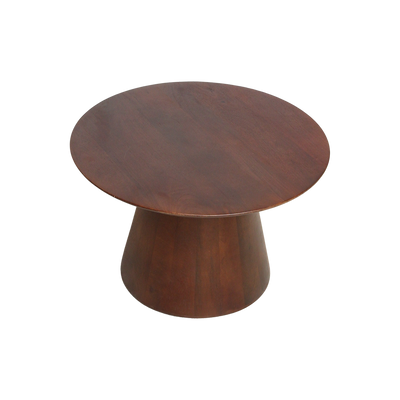 bijzettafel Bullnose mangohouten cone by Raw Materials Amsterdam