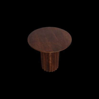 bijzettafel Bullnose omgekeerd bruin Ø 50 cm