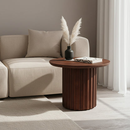 bijzettafel Bullnose omgekeerd bruin Ø 55 cm