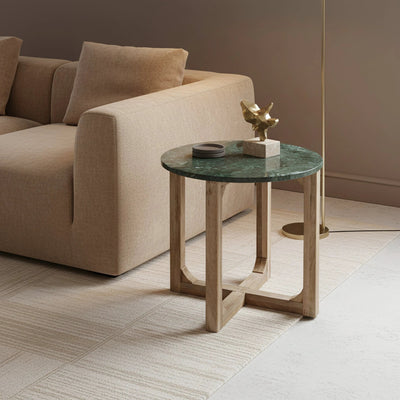 bijzettafel Marmeren rond groen by Raw Materials Amsterdam