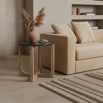 bijzettafel Marmeren rond groen