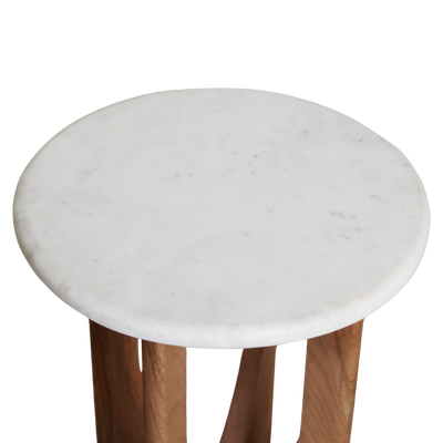bijzettafel Kuching marmeren wit by Raw Materials Amsterdam
