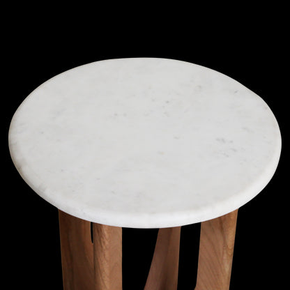 bijzettafel Kuching marmeren wit