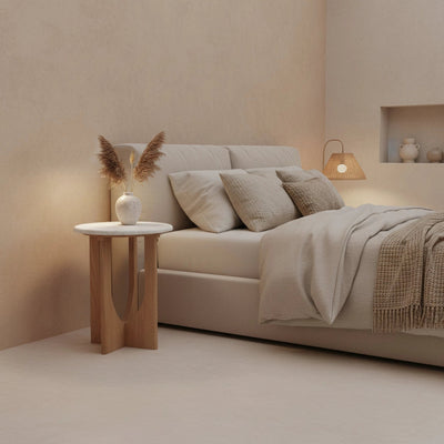 bijzettafel Kuching marmeren wit by Raw Materials Amsterdam