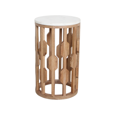 bijzettafel Atjeh marmeren - wit by Raw Materials Amsterdam