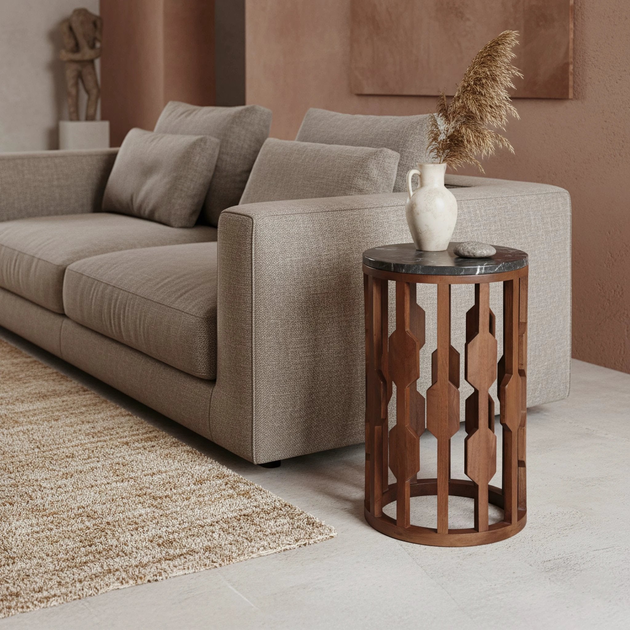 bijzettafel Lampung marmeren -zwart by Raw Materials Amsterdam