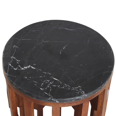 bijzettafel Lampung marmeren -zwart by Raw Materials Amsterdam
