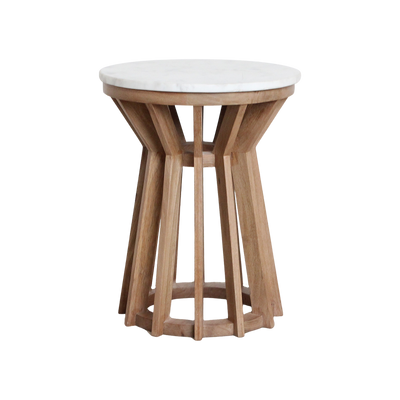 bijzettafel Sarawak marmeren - wit by Raw Materials Amsterdam