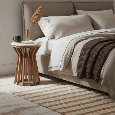 bijzettafel Sarawak marmeren - wit by Raw Materials Amsterdam