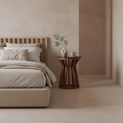 bijzettafel Sabah marmeren zwart