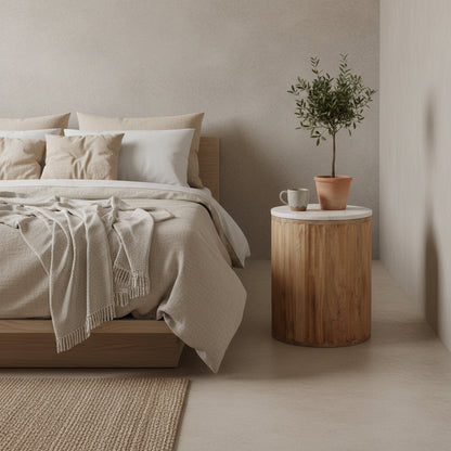 bijzettafel Malakka marmeren wit