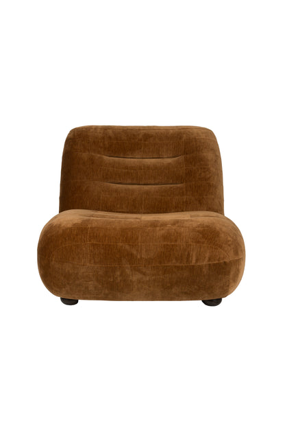 Lounge Chair Wyatt Velours Cognac