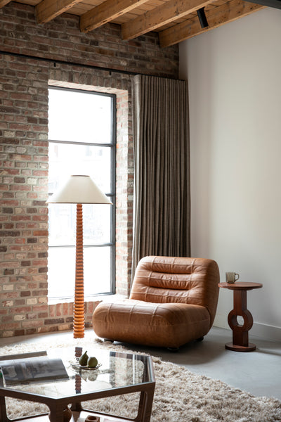 Fauteuil Wyatt Wax Leather Cognac by Dutchbone