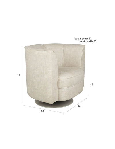 Fauteuil Flower Beige by Dutchbone