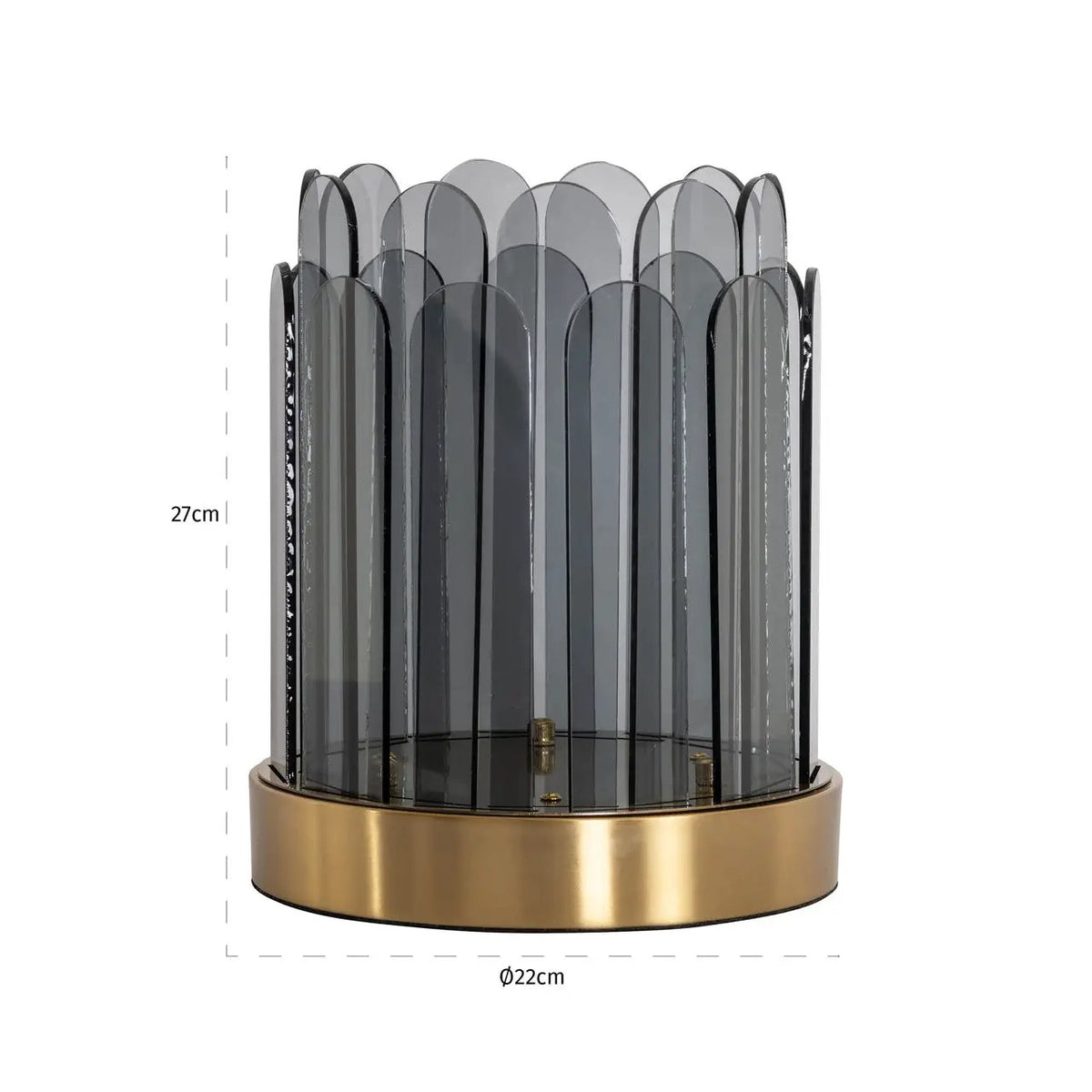 Windlicht Daisey smokekleurig klein by Richmond Interiors