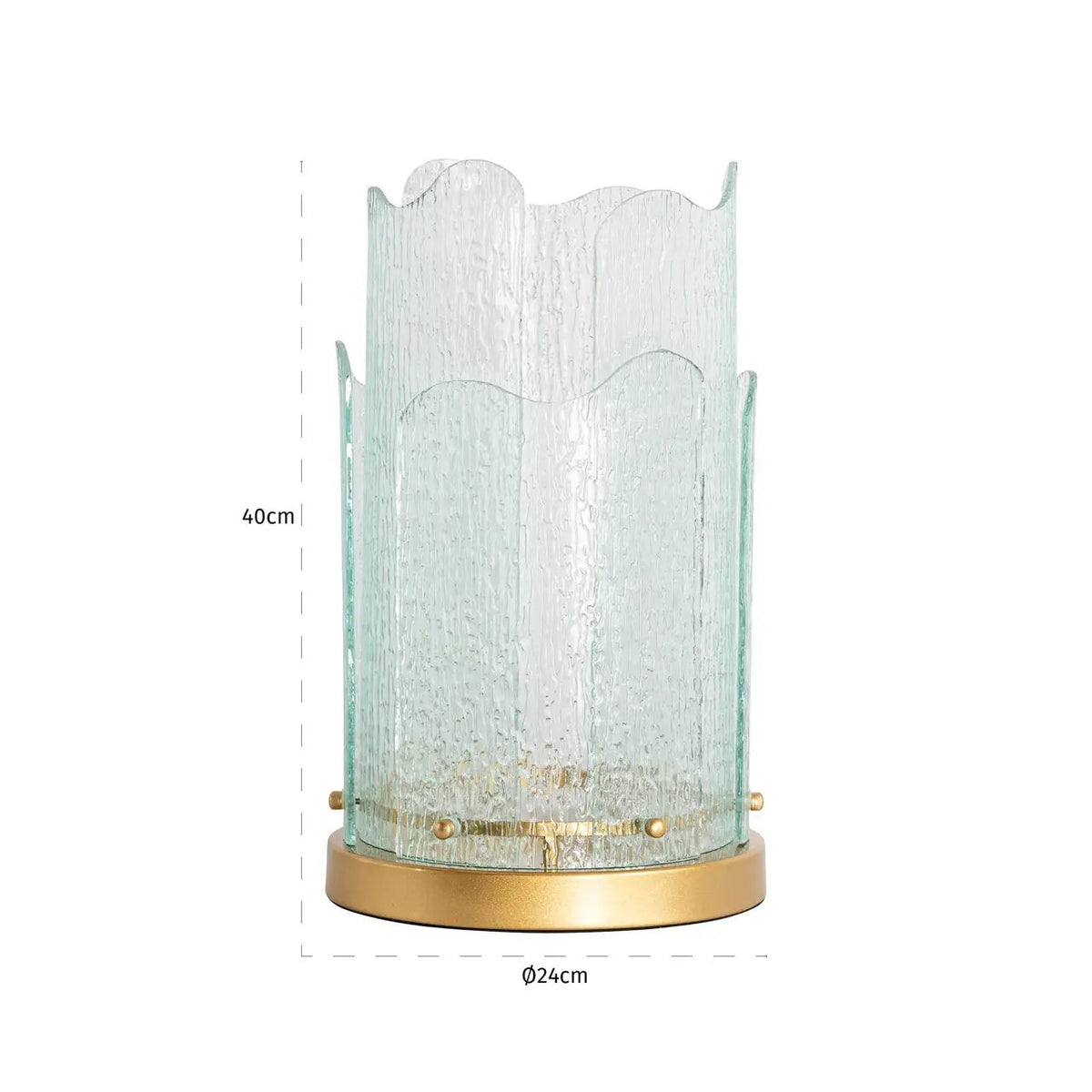Windlicht Danila goudkleurig groot by Richmond Interiors