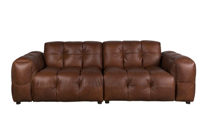 Sofa Hackman 3-Seater Leather Chocolate