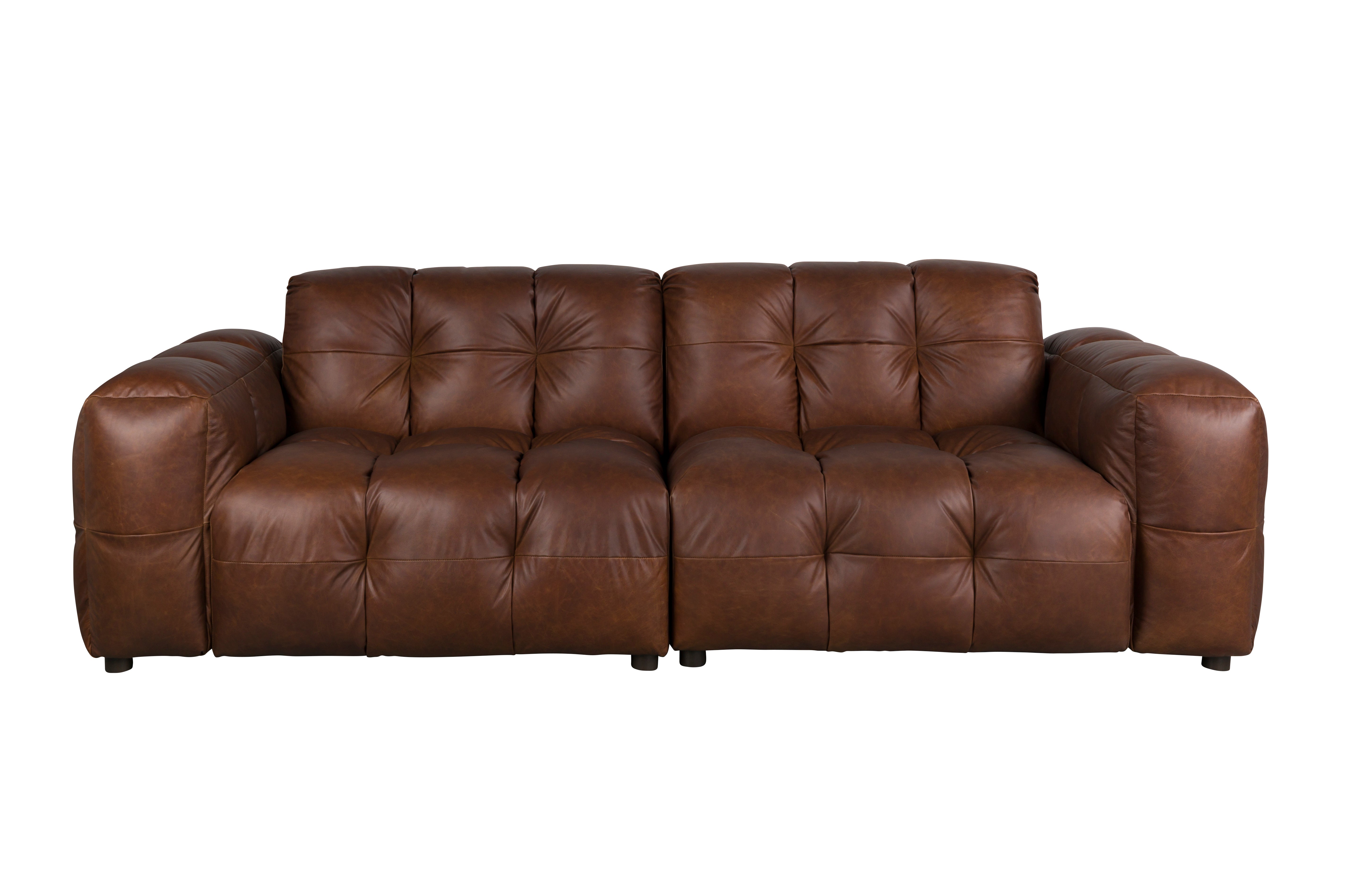Sofa Hackman 3-Seater Leather Chocolate