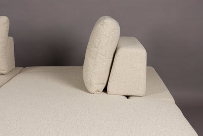 Bankstel Shelly Off-White Right Chaise Longue by Dutchbone