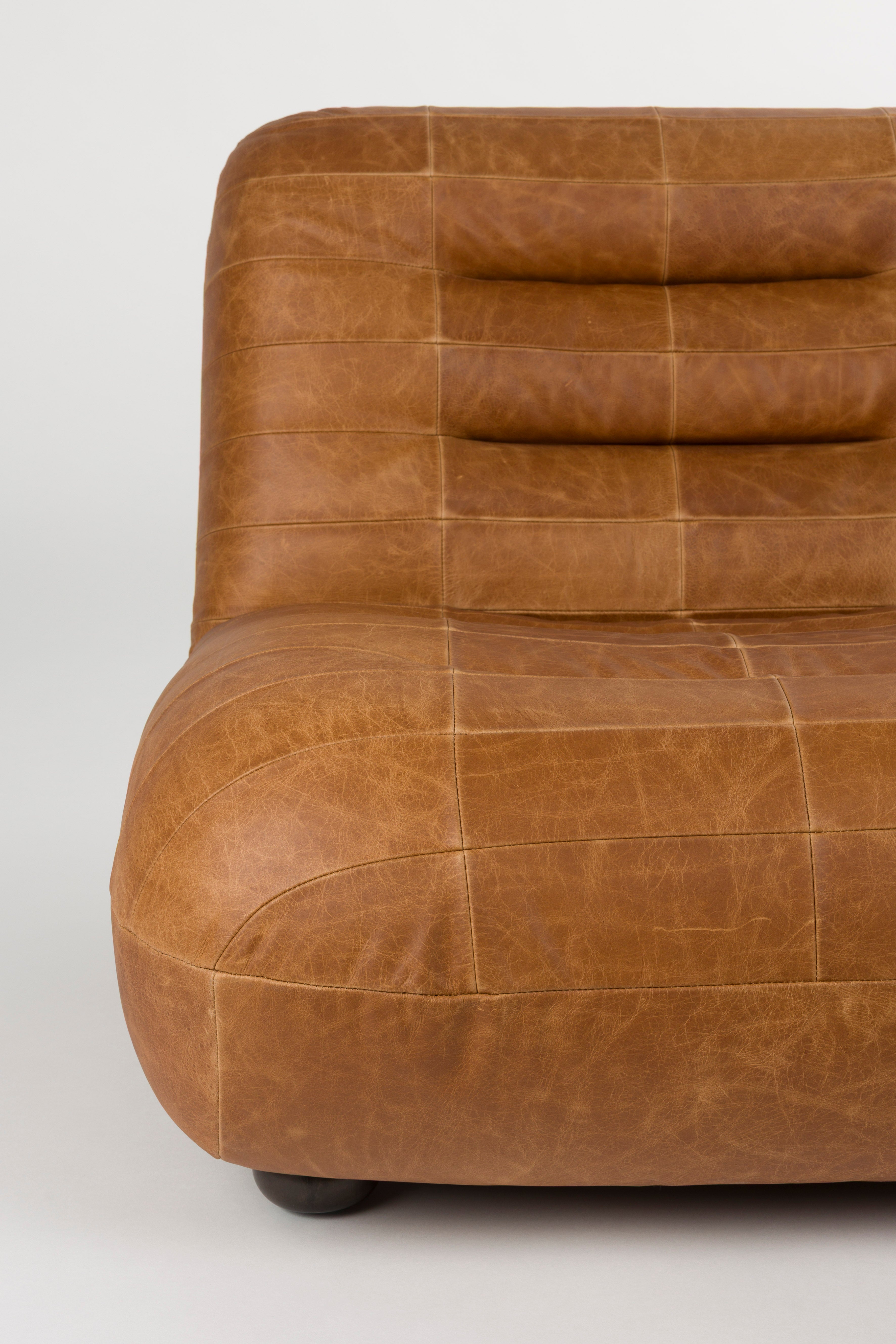 Lounge Chair Wyatt Wax Leather Cognac