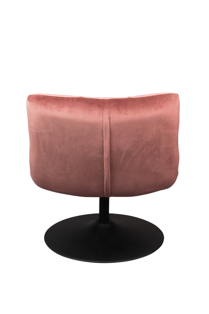 Lounge Chair Bar Velvet Old Pink