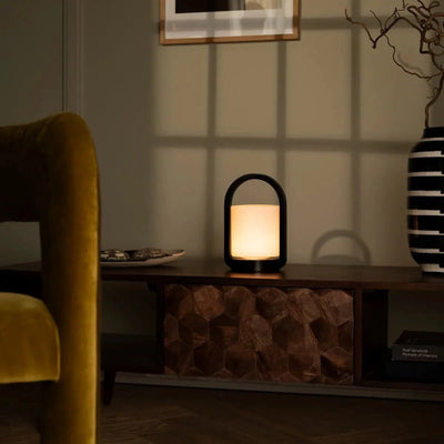 Tafellamp oplaadbaar George donkerbruin hout by Tavellio - Amsterdam