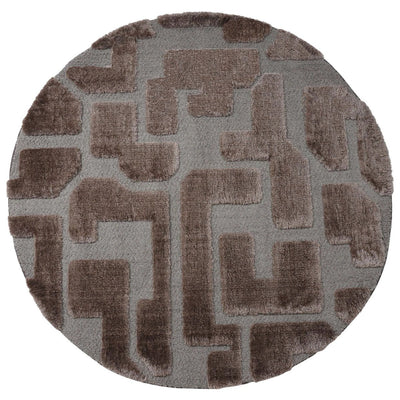 Vloerkleed Liana Bruin Rond ø160 cm by Veer Carpets