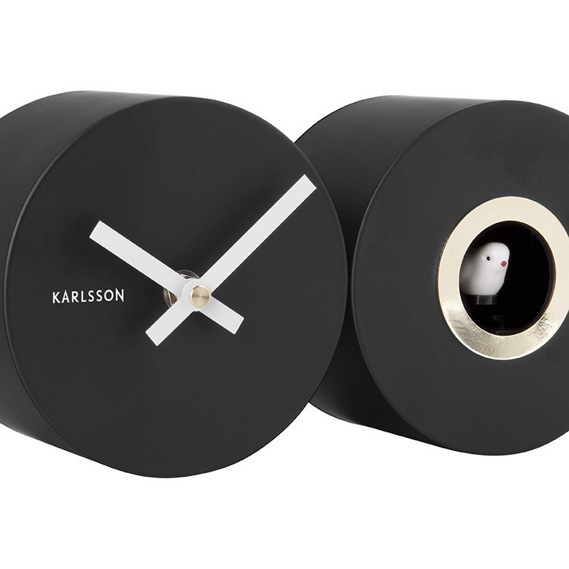 Wandklok Duo Koekoek Zwart