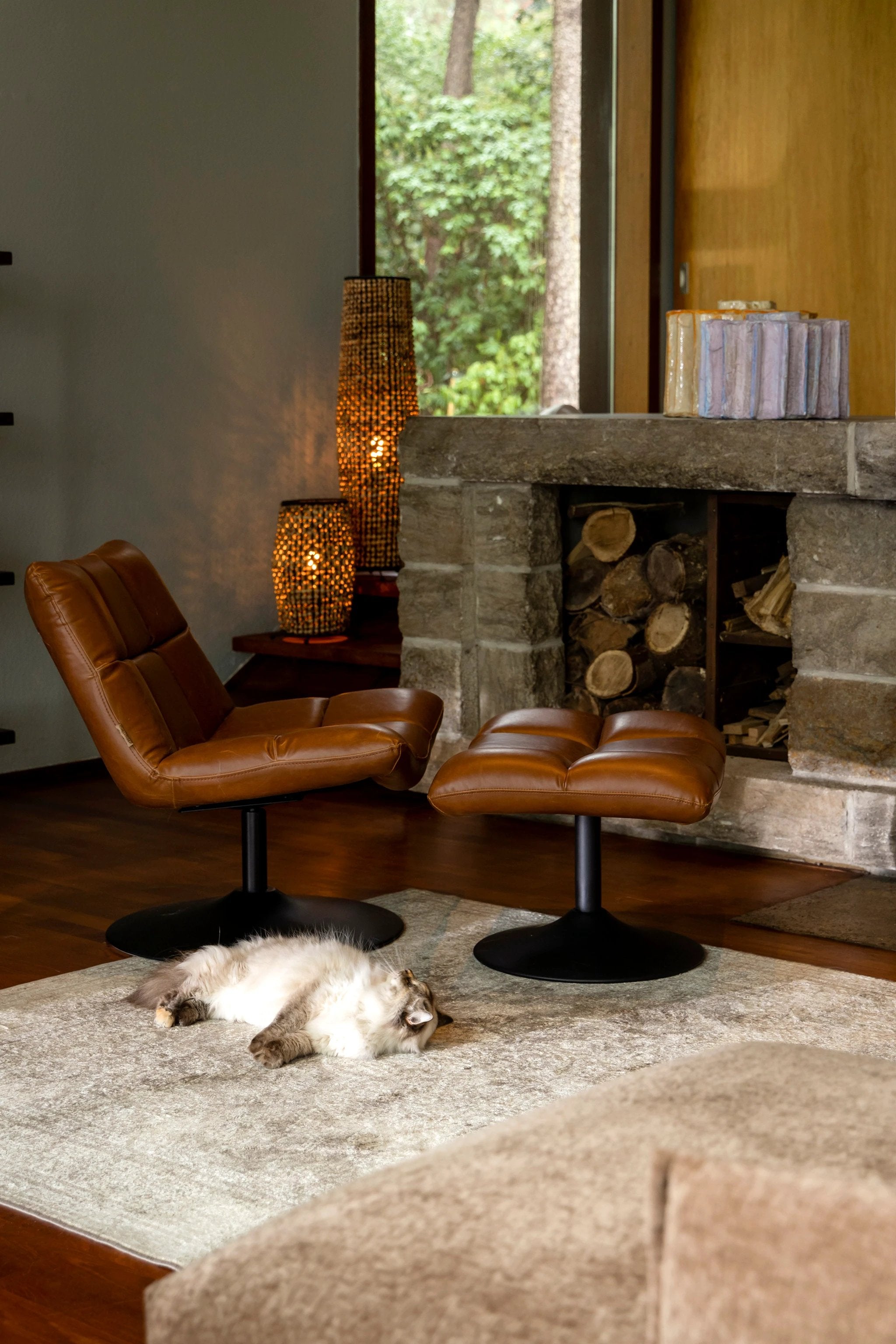 Fauteuil Bar Vintage Brown by Dutchbone