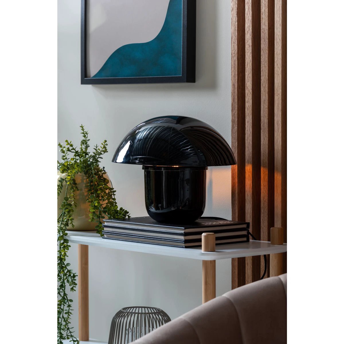 Tafellamp Dikke Paddestoel Zwart by Leitmotiv